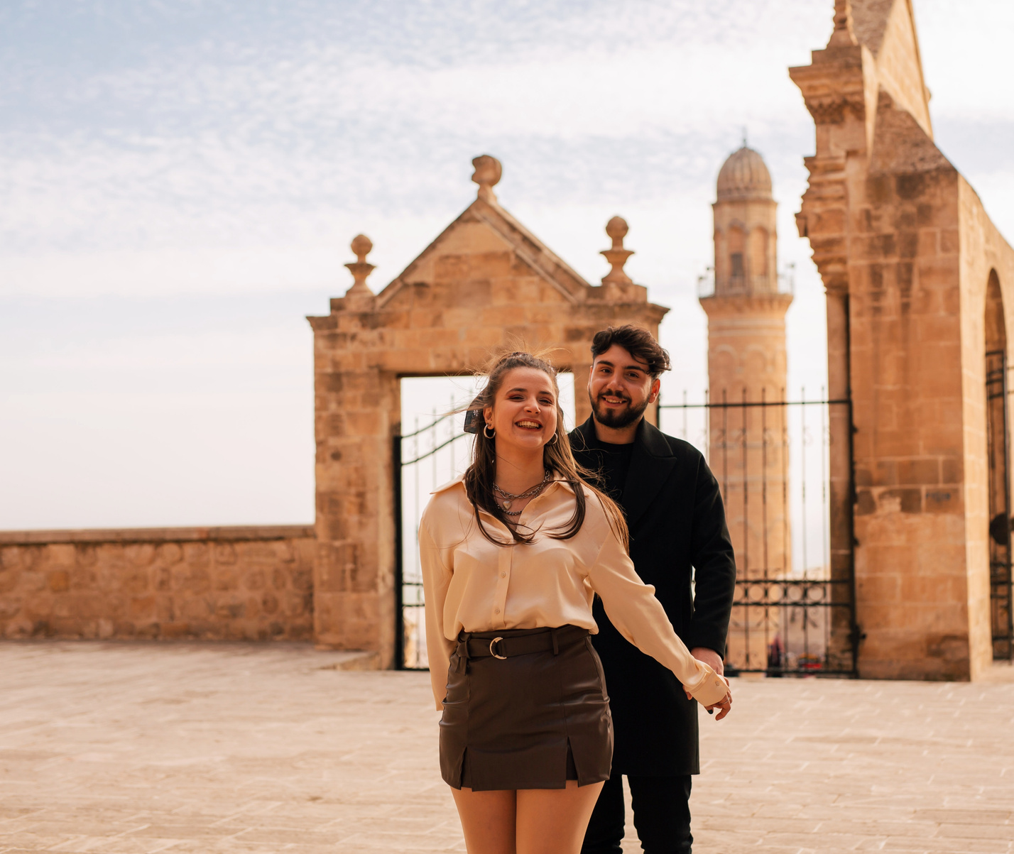 Young Stylish Couple in Mardin, Turkey